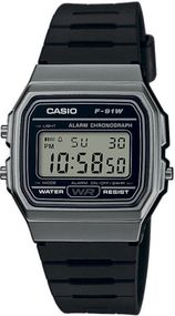Кварцевий чоловічий годинник Casio оригінал Японія Collection F-91WM-1BEF