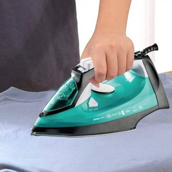 Утюг паровой с керамическим покрытием 2200Вт RAF R1234G Черный с бирюзовым