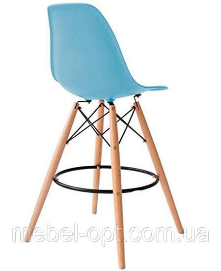 Стул барный Eames bar DSW голубой сверхпрочный пластик ABS, дизайн Charles & Ray Eames | Зображення 1