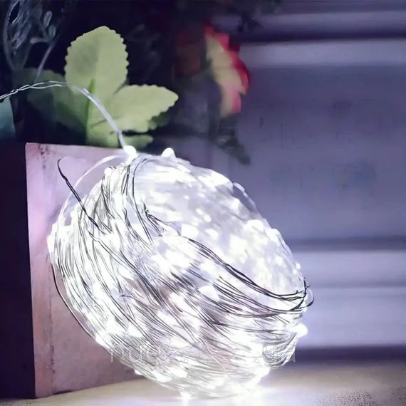 Гірлянда Роса на батарейках 20м 200Led Xmas Холодний білий (23457324404_152) | Зображення 7