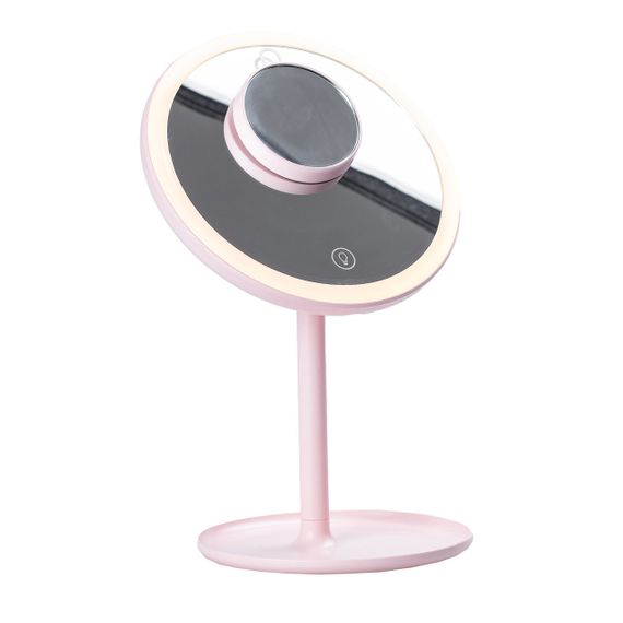 Зеркало для макияжа с увеличением и с подсветкой Розовый HP072TD020P