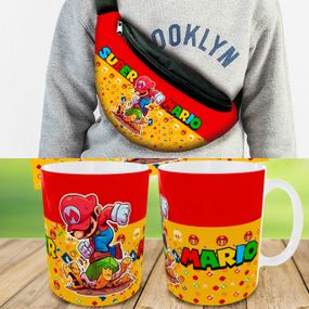 Подарочный набор :Сумка-бананка+ Кружка Супер Марио, детский,для мальчика (00196)
