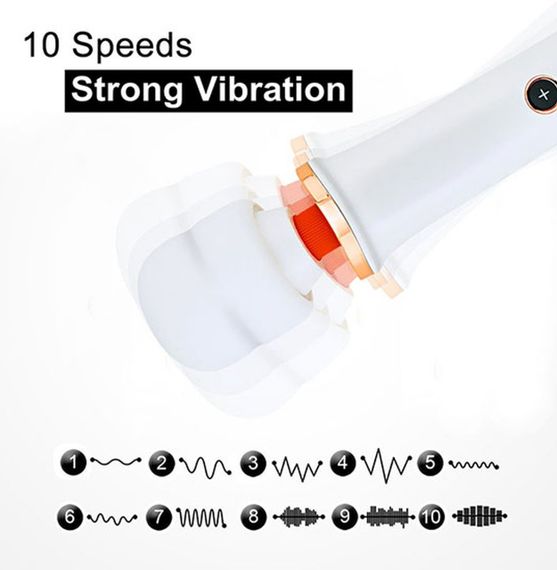 Вибромассажер Boss Series - Massager Super Powerful USB White 10 Function, BS2200011 sexstyle | Зображення 3