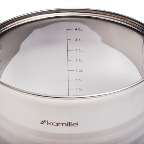 Кастрюля нержавеющая сталь 4,5л 20*16см 5401 KAMILLE | Зображення 4