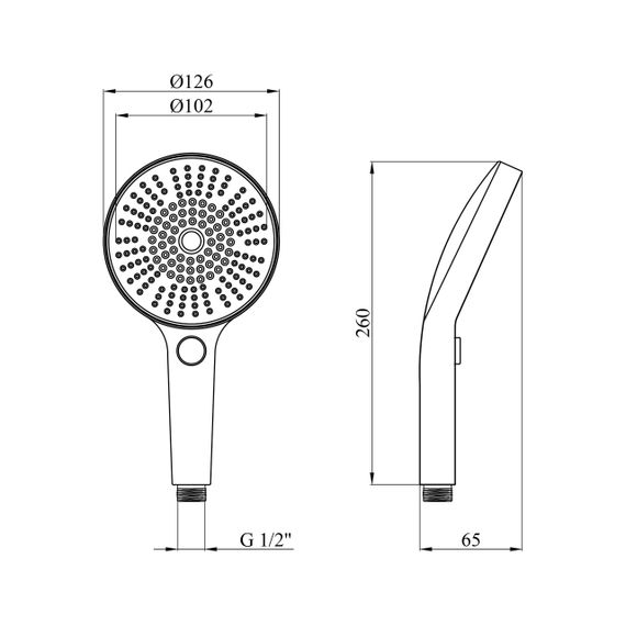 Лійка для ручного душу Kroner Element 2801552923Z-5301 | Зображення 1