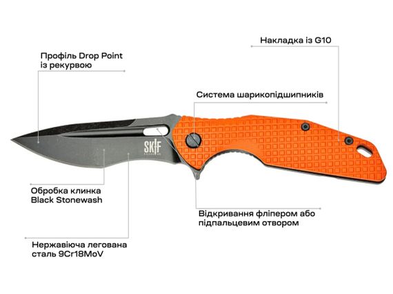 Ніж Skif Defender II BSW Orange | Зображення 6