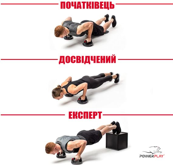 Упори для віджимань поворотні PowerPlay 4321 Push Up Bars пластикові (Круглі) | Зображення 5