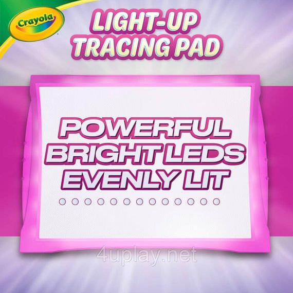 Доска с подсветкой Крайола Оригинал Crayola Light Up Tracing Pad Pink для рисования и копирования розовая | Зображення 3