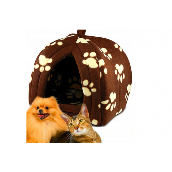 Мягкий домик для собак и кошек Pet Hut Brown | Зображення 4