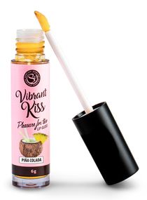 Блеск для губ с эффектом вибрации Secret Play - LIP GLOSS Vibrant Kiss Pina Colada, 6 грамм Sex Aura