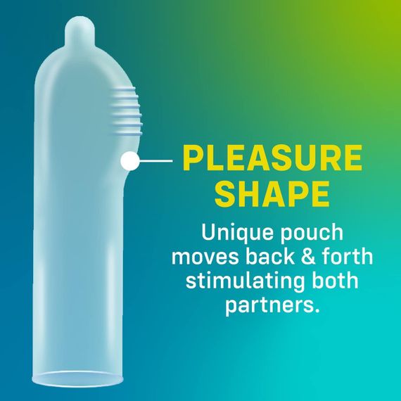 Набір презервативів ONE Pleasure Plus, 100 шт, з ребристою ділянкою на кінці, паковання-тубус | Зображення 3