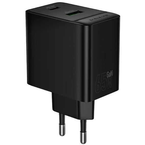 СЗУ Borofone BAS17A Erudite PD65W+QC3.0 (1USB-A/1C) Black | Зображення 2