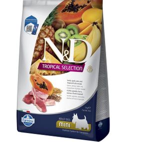 Сухой корм с ягнятиной для собак малых пород Farmina N&D Tropical Selection Lamb Adult Mini, 5 кг