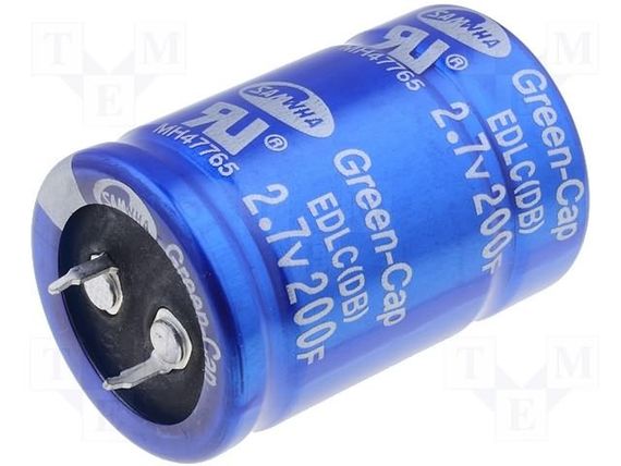 200 F - 2,7v  (EDLC)  Суперконденсатор- іоністор DB 30*45 SAMWHA