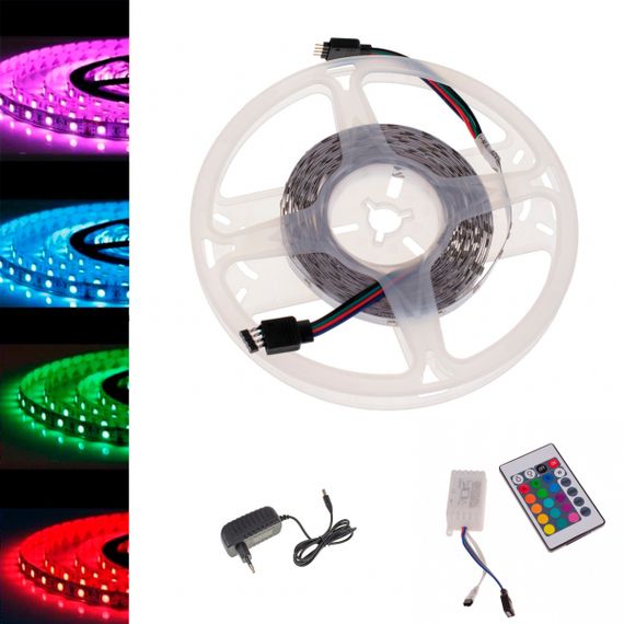 Цветная LED лента с пультом Smart 12V 4W 2835 RGB IP20 5m (BY-073/54) | Зображення 6