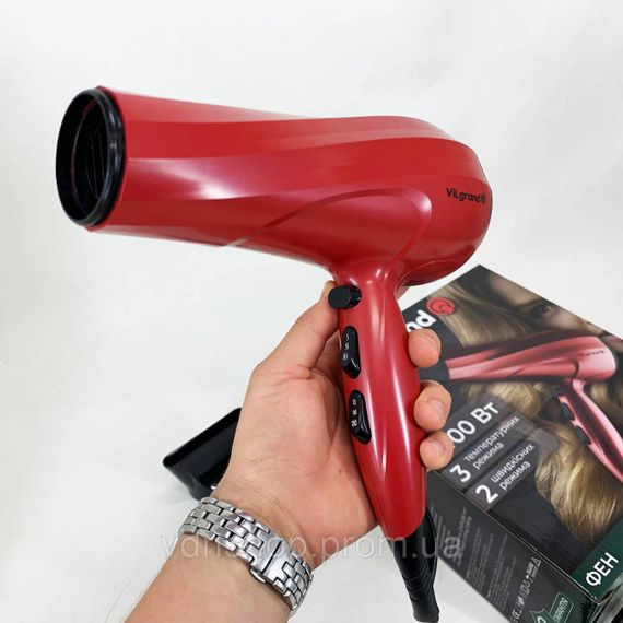 Фен для різних типів волосся Vilgrand, Фен для укладання з холодним обдувом об'ємної укладки PJ-48 | Зображення 9
