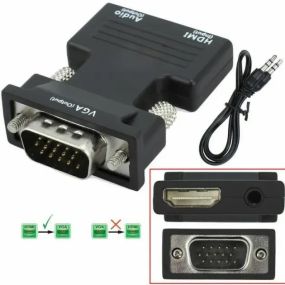 Конвертер з HDMI на VGA OUT Black