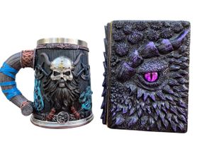 Подарунковий набір Кухоль 3D Скандинавський Воїн і Блокнот 3D «Око Ілюзій»