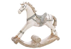 Интерьерная статуэтка из полистоуна Vintage Toy: Лошадка-качалка Grand, 26х22 см
