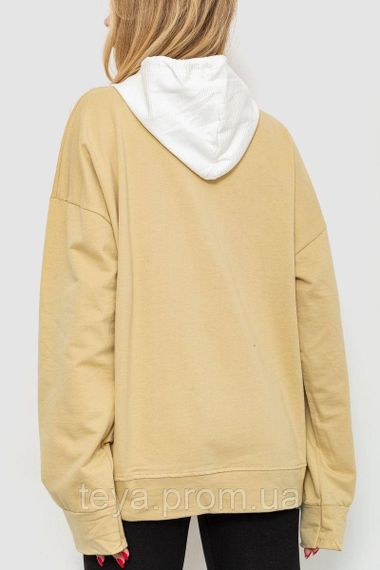 Худи женский утепленный, цвет бежевый, размеры L-XL, S-M, L-XL, M, XL FA_008379 | Зображення 3