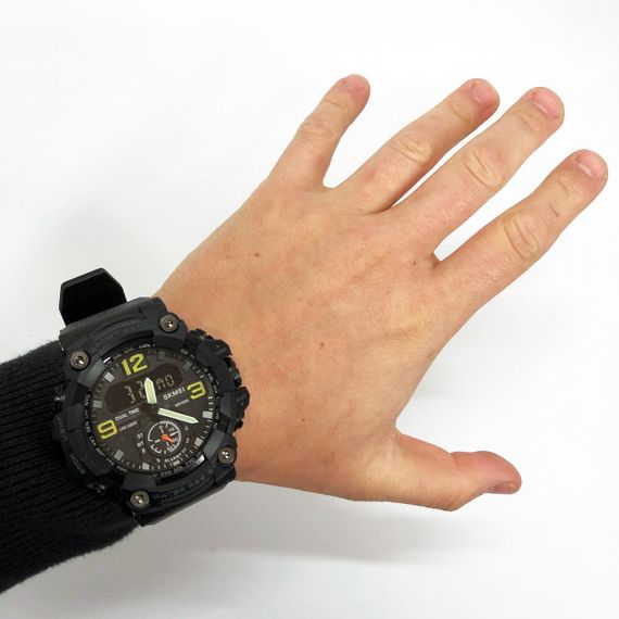 Годинники для активних військових SKMEI 1965BK BLACK, Якісні чоловічі тактичні годинники TH-45 | Зображення 2