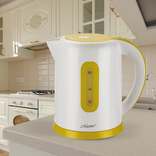Електрочайник 1,7л 2000W (диск) білий MR-040-WHITE Maestro | Зображення 2