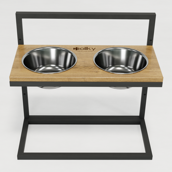 Миски на регульованій підставці для великих собак Hollky Flex L (2 × 1.8 л) FL-502850-GRNT | Зображення 1