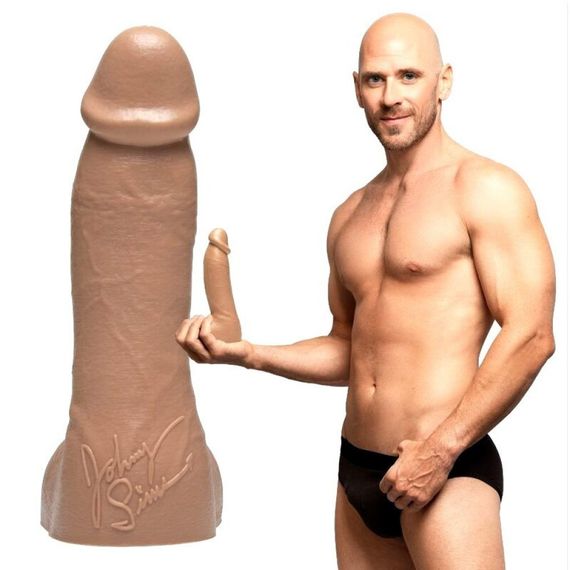 Фалоімітатор з мошонкою, реалістичний Fleshjack Guys JOHNNY SINS DILDO, бежевий, 24.8 х 4.8 см Sex Aura | Зображення 1