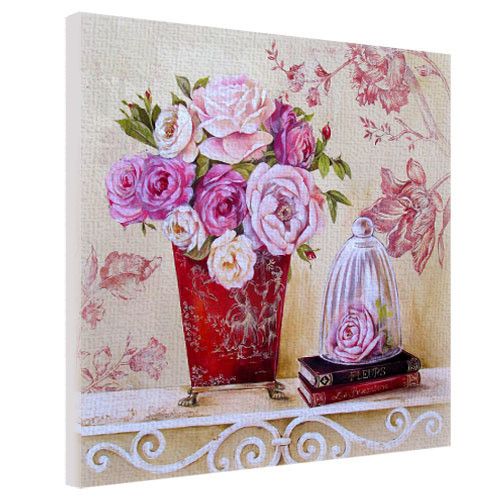 Картина на холсте Цветы 65x65 см (H6565_RET004)