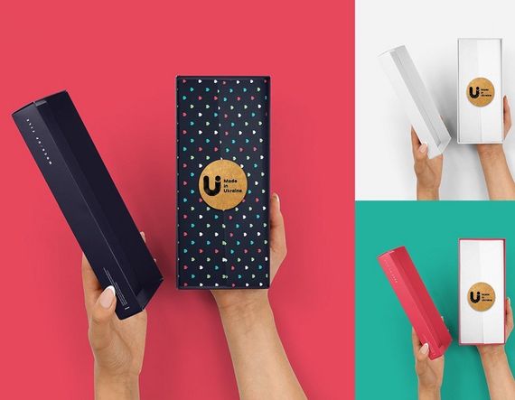 Этикетка наклейка круглая крафт "Made in Ukraine 02", Диаметр 26 мм, 500 шт/рулон, Viskom | Зображення 7