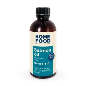 Лососева олія Home Food для здоров’я шкіри та блиску шерсті собак і котів, 200 мл