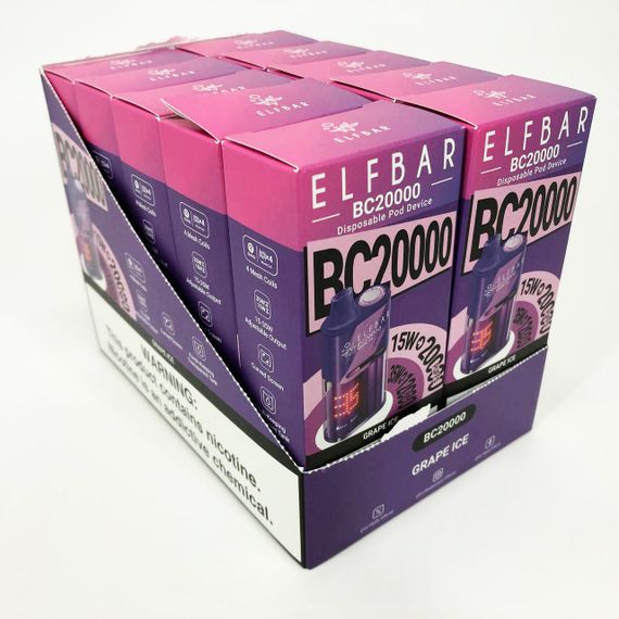 Elf Bar BC20000 смак Виноград (Grape Ice) | Зображення 3