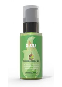 Согревающий массажный гель Sensuva Sizzle Lips Caramel Apple (59 мл), без сахара, съедобный Sex Aura