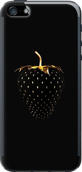 Чехол на iPhone 5s Черная клубника "3585u-21-17620"