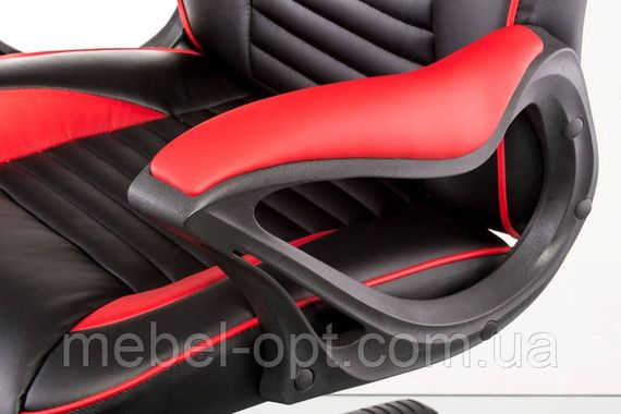 Крісло керівника - геймерське крісло Nеro black - red екокожа | Зображення 3