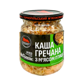 Каша гречана з м'ясом птиці Тернопільський м'ясокомбінат 500 г