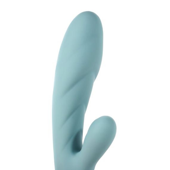 Кролик вібратор з функцією нагрівання +10 режимів вібрації Sweet Em Velvet Lure, блакитний sexstyle | Зображення 3