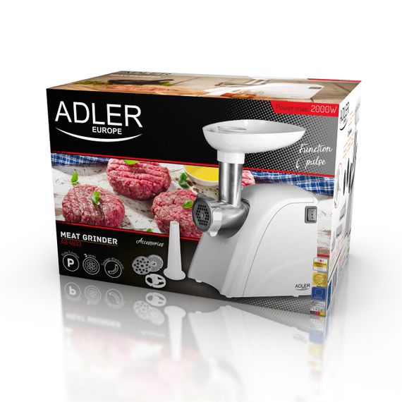 Мясорубка электрическая Adler AD 4803, 2000 Вт, с металлическим шнеком и реверсом, для дома и кухни | Зображення 8