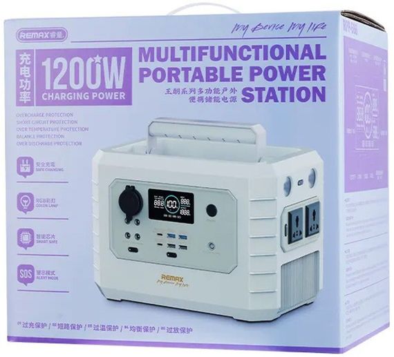 Портативна зарядна станція з ємністю 270000 мАг і потужністю 1200 Вт REMAX RPP-568 (47187-568_23540) | Зображення 3