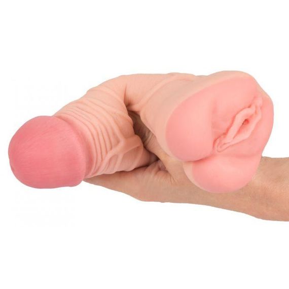 Мастурбатор-насадка 2 IN 1 Nature Skin Extension + Masturbator (Вагина) Sex Aura | Зображення 4