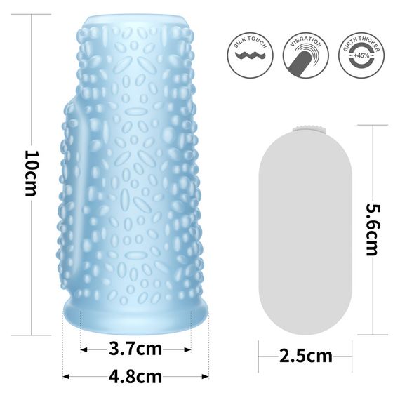 Насадка на член - Vibrating Drip Knights Ring Blue sexstyle | Зображення 1