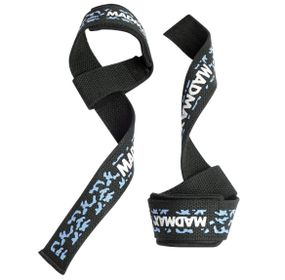 Лямки для тяги Мадмакс Camo Power Wrist Straps Camo/Light Blue