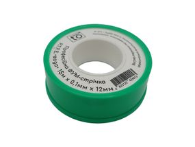 Фум-стрічка 12mm×0.1mm×15м (0.2g/cm3) toНасоси 10/500