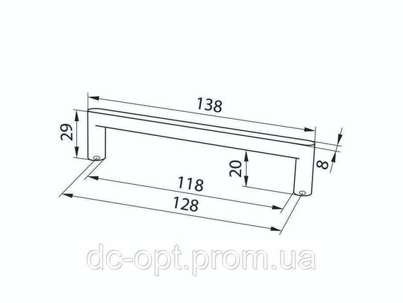 Ручка DL 42/128 G6 Хром Матовый (Алюминий) ДС СтандартЛайн | Зображення 1