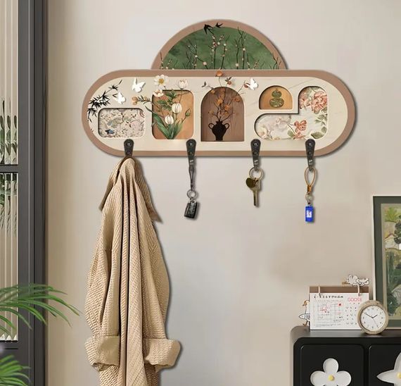 Настенная ключница-вешалка Вешалка настенная Размер 45*22 | Зображення 3