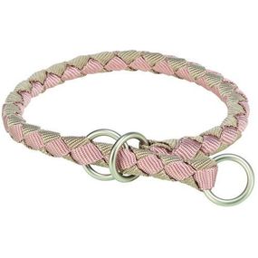 Нашийник Trixie Cavo полуудавка для собак L–XL 52–60 см d 18 мм рожевий/пісочний