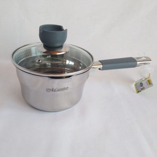 Ковш кухонный Maestro MR-3507-16S, 1.7 л, 16 см, из нержавеющей стали с крышкой, для всех типов плит | Зображення 5