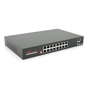 16ти портовий PoE комутатор з автоперезапуском ONV-H1016PLD 16хРоЕ 100Мбіт + 2хUplink 1000Мбіт + 1хSFP 1000Мбіт, до 250м,