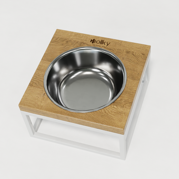 Миска на подставке для кошек и средних собак Hollky Base Solo M (1 × 0,8 л) Solo M-212110-WHNT | Зображення 5