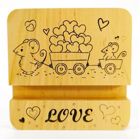 Підставка тримач для мобільного телефону, смартфона, планшета мишки love Майстерня містера Томаса 10х10 см